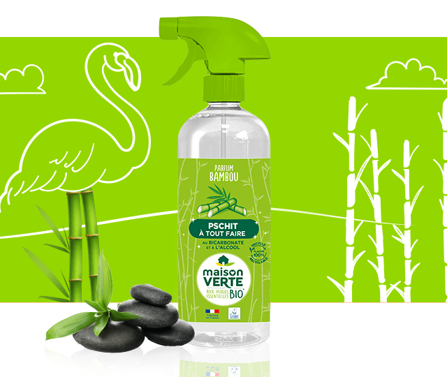 Spray nettoyant multi-usages aux huiles essentielles bio, parfum Bambou -  Maison Verte