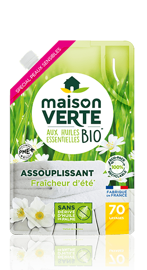 Maison Verte - Lessive en Poudre - aux Huiles Essentielles - au Bicarbonate  & Percarbonate de Soude - Fraicheur d'été - Recyclable - 50 lavage :  : Epicerie