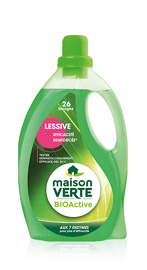 MAISON VERTE Recharge lessive liquide ecolabel peaux très sensibles 30  lavages 1,9l pas cher 